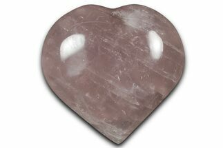 Polished Rose Quartz Heart - Madagascar #333909