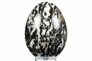 Polished Zebra Marble Egg - Utah #334192