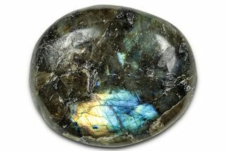 Flashy, Polished Labradorite Palm Stone - Madagascar #334223