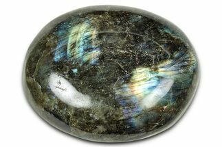 Flashy, Polished Labradorite Palm Stone - Madagascar #334227