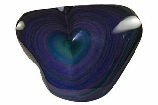 Polished Rainbow Obsidian Heart - Mexico #334966