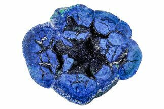 Vivid Blue, Cut/Polished Azurite & Malachite Nodule - Siberia #335246