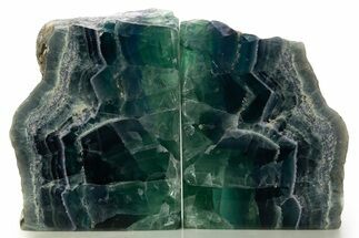 Polished Purple, Blue, and Green Fluorite Bookends - Mexico #335271