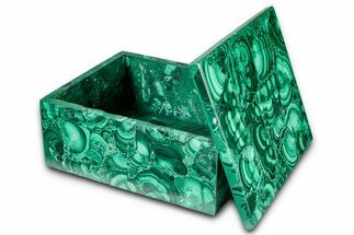 Wide Malachite Jewelry Box - DR Congo #335695