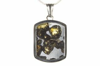Sericho Pallasite Dog Tag Meteorite Pendant - Kenya #336092