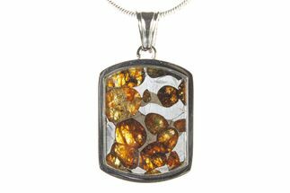 Sericho Pallasite Dog Tag Meteorite Pendant - Kenya #336103