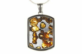 Sericho Pallasite Dog Tag Meteorite Pendant - Kenya #336117