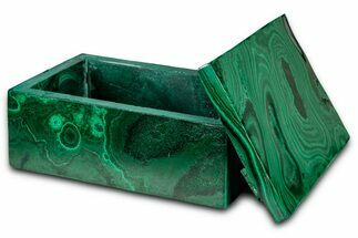 Wide Malachite Jewelry Box - DR Congo #335812