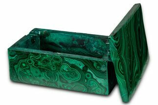 Wide Malachite Jewelry Box - DR Congo #335846