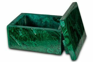 Wide Malachite Jewelry Box - DR Congo #335849