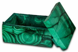 Wide Malachite Jewelry Box - DR Congo #335855