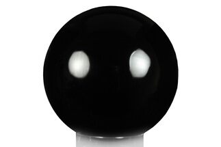 Polished Black Obsidian Sphere - Mexico #336681