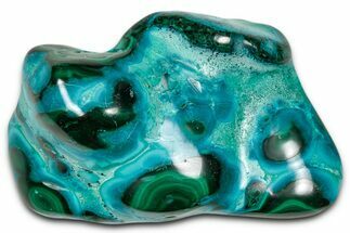 Vibrant Polished Malachite with Chrysocolla - DR Congo #336828