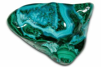Vibrant Polished Malachite with Chrysocolla - DR Congo #336863
