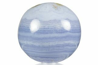 Polished Banded Blue Lace Agate Sphere - Namibia #336521