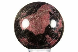 Polished Rhodonite Sphere - Madagascar #337268