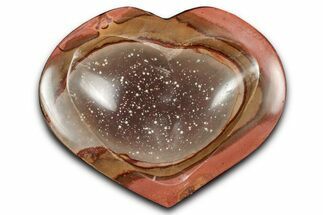 Polished Heart-Shaped Polychrome Jasper Dish - Madagascar #337204