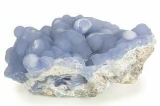 Sparkling Blue Chalcedony Pseudomorph After Anhydrite - Peru #337383