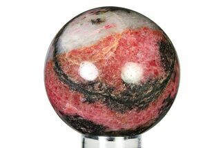 Polished Rhodonite Sphere - Madagascar #337254