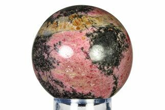 Polished Rhodonite Sphere - Madagascar #337256