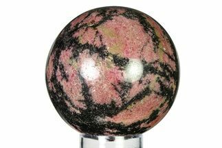 Polished Rhodonite Sphere - Madagascar #337258