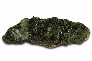 Sparkling Dark Green Epidote Crystals with Quartz - Turkey #337466