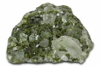 Quartz Crystals on Pistachio-Green Epidote - Turkey #337469
