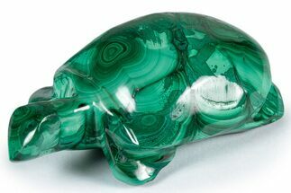 Flowery, Malachite Turtle Carving - DR Congo #337814