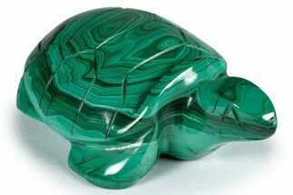 Flowery, Malachite Turtle Carving - DR Congo #337816