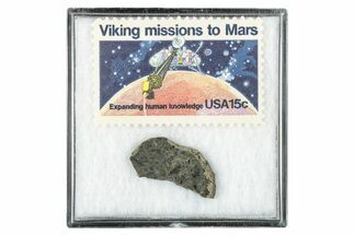 Martian Meteorite ( g) Slice - With Viking Mission Stamp #339999