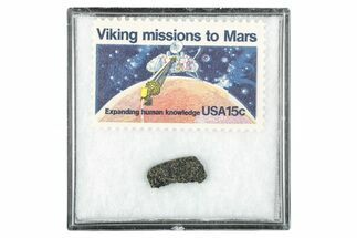 Martian Meteorite ( g) Slice - With Viking Mission Stamp #340027