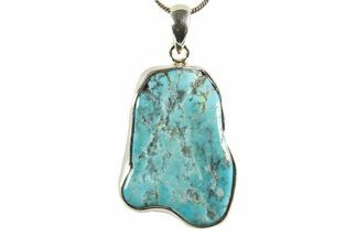 Kingman Turquoise Pendant (Necklace) - Sterling Silver #339691