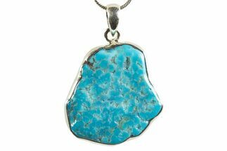 Kingman Turquoise Pendant (Necklace) - Sterling Silver #339694