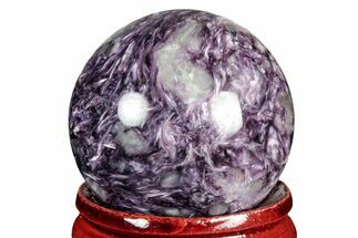Polished Purple Charoite Sphere - Siberia #337970