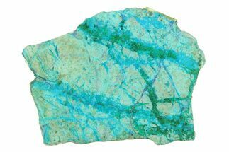 Polished Blue River Chrysocolla Slice - Arizona #337397