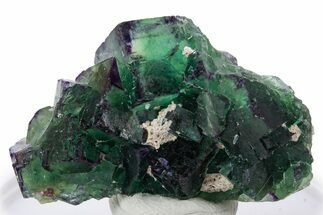 Green and Purple Cubic Fluorite Cluster - Okorusu Mine #341565