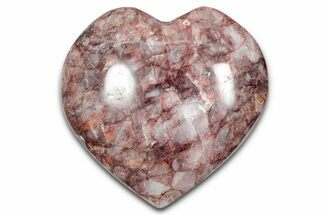 Polished Hematoid Quartz Heart - Madagascar #341683