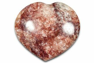 Polished Hematoid Quartz Heart - Madagascar #341684