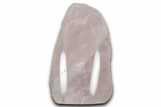 Free-Standing, Polished Rose Quartz - Single Side Polished #341741