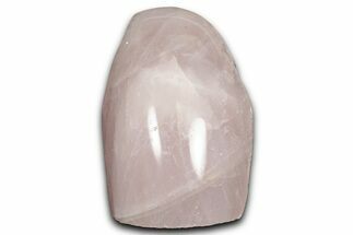 Free-Standing, Polished Rose Quartz - Single Side Polished #341745