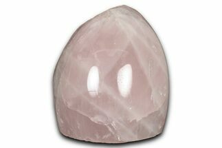 Free-Standing, Polished Rose Quartz - Single Side Polished #341804