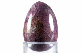 Polished Corundum (Ruby) Egg - Highly Fluorescent! #342006