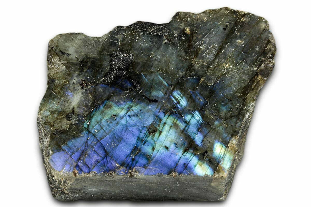 3.8" Wide, Single Side Polished Labradorite - Free-Standing (#341830 ...