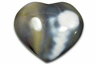 Wide Orca Agate Heart - Madagascar #341848