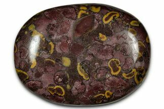 Polished Fruit Jasper Palm Stone - India #342240