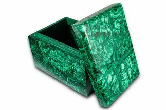 Wide Malachite Jewelry Box - DR Congo #335714