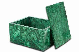 Wide Malachite Jewelry Box - DR Congo #335656