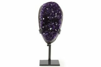 Sparkling Amethyst Geode With Metal Stand - Uruguay #342492