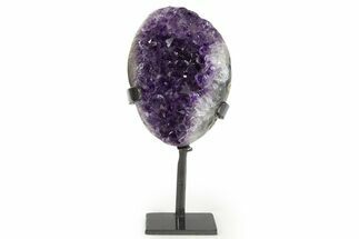 Sparkling Amethyst Geode With Metal Stand - Uruguay #342694