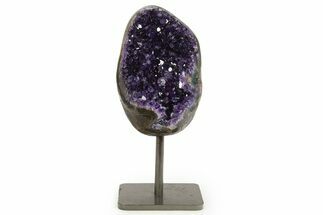 Dark Purple Amethyst Geode On Metal Stand - Uruguay #342703